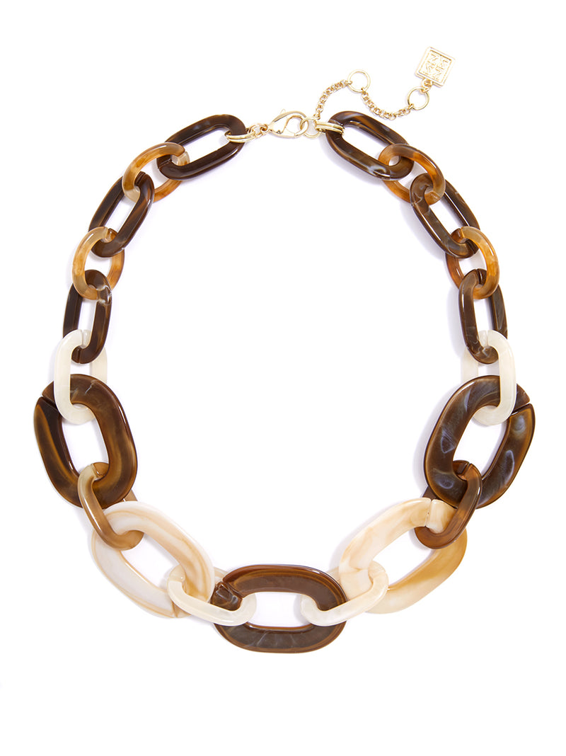 Marbled Links Collar Necklace