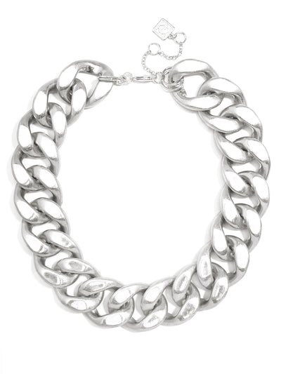 Matte Curb Chain Collar Necklace
