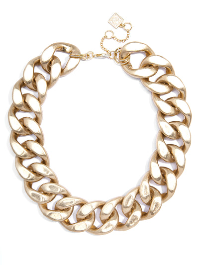 Matte Curb Chain Collar Necklace
