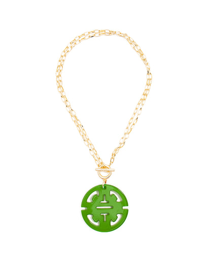 Traveling Resin Pendant Necklace - GRN