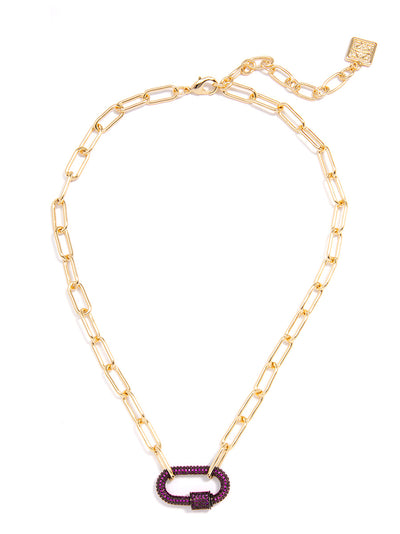 Pavé Diamond Charm Necklace - h.pnk