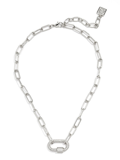 Pavé Diamond Charm Necklace - rh/clr