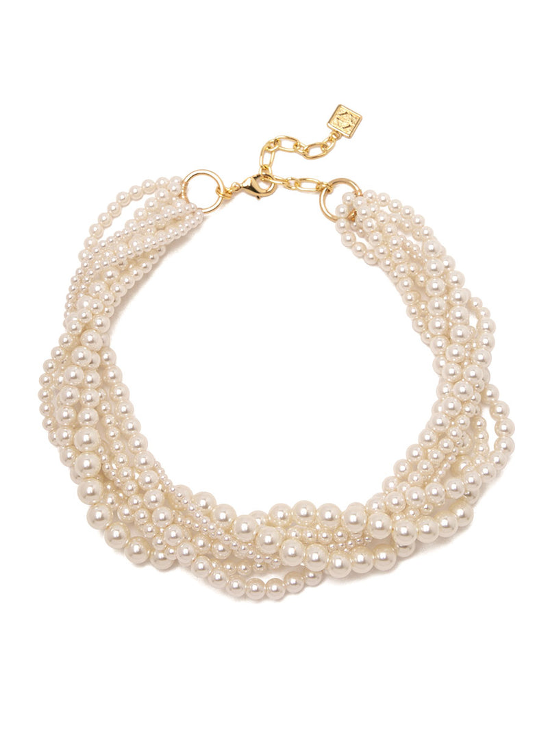 Multistrand Pearl Collar Necklace | Fashion Jewelry