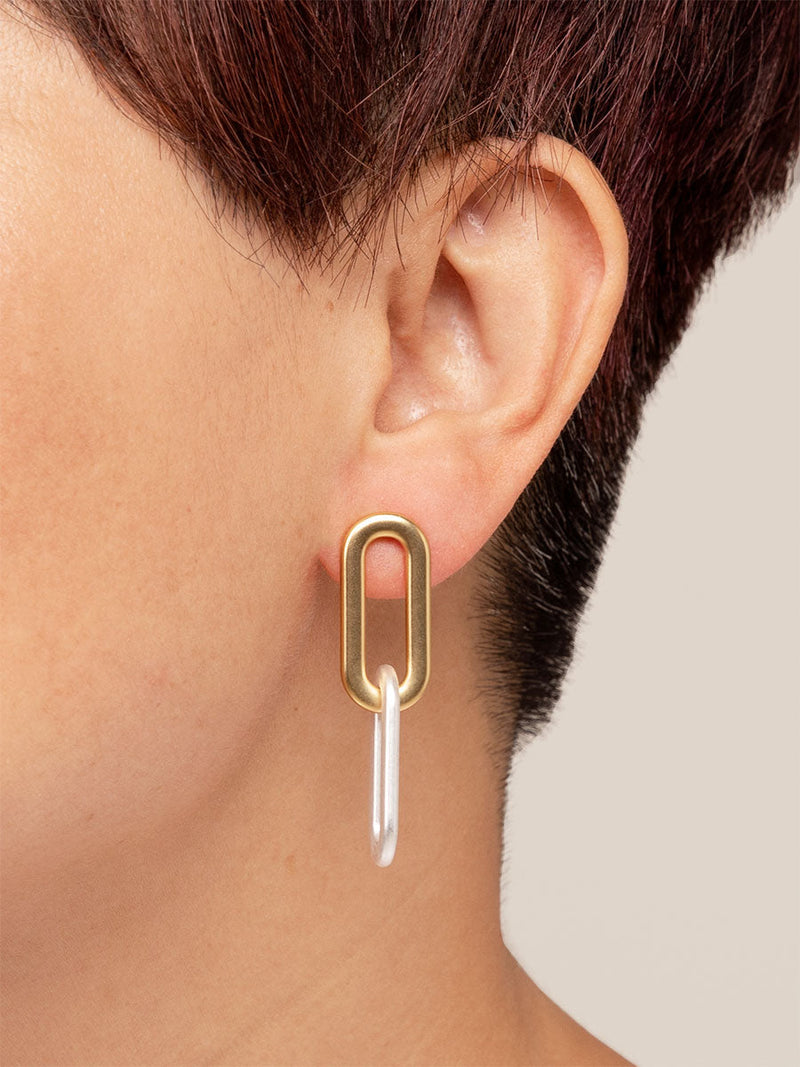 Cable Link Drop Earrings