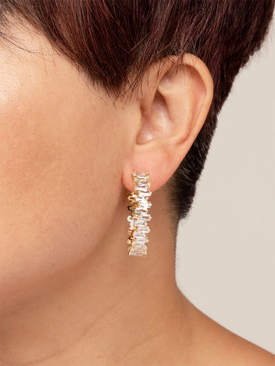 Stacked Crystal Hoops | Fashion Jewelry