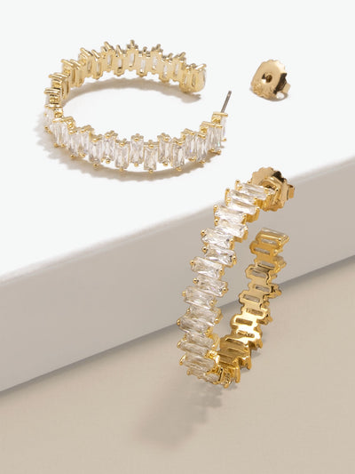 Stacked Crystal Hoops | Fashion Jewelry