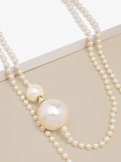 Give These Pearls a Whirl Long Layered Necklace