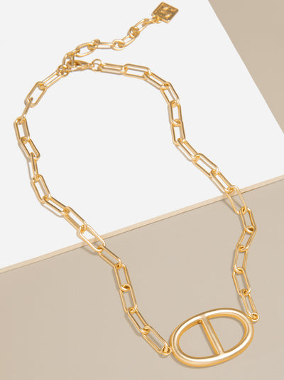 Mariner Link Charm Collar Necklace - GLD